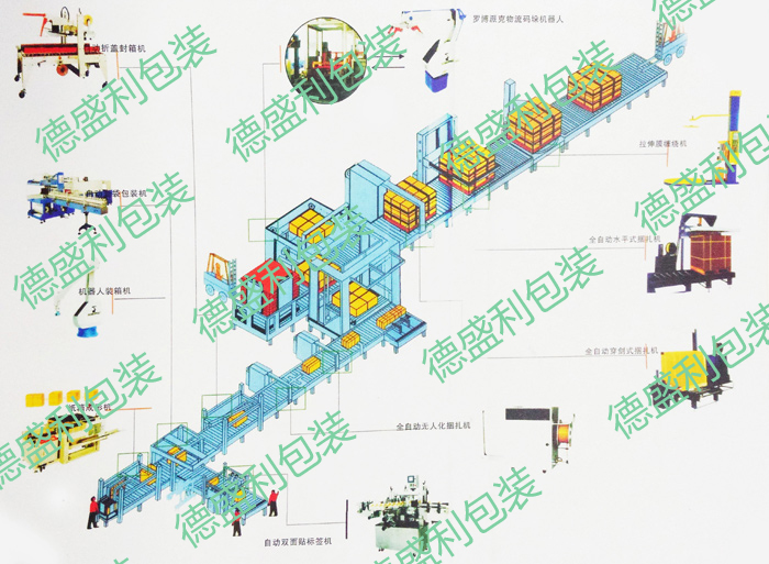 德盛利无人化包装包装流水线(图1)